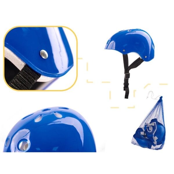 Set Protectie pentru copii, 7 piese, model SKATEBOARD, culoarea Albastra - imagine 2