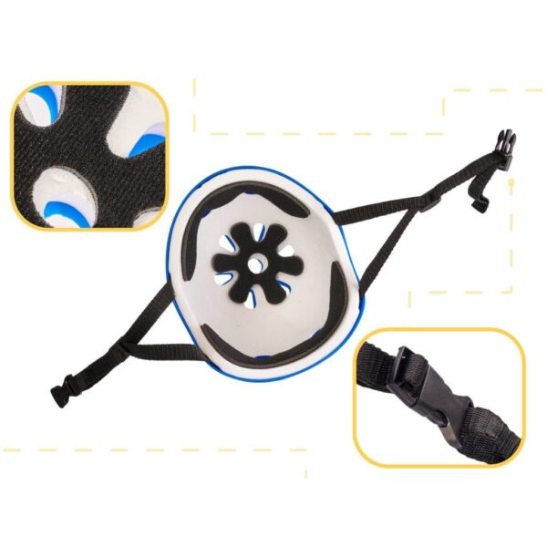 Set Protectie pentru copii, 7 piese, model SKATEBOARD, culoarea Albastra - imagine 4