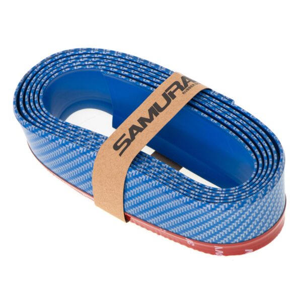 Protectie spoiler, prelungire bara fata/spate din cauciuc, culoare CARBON Albastru - imagine 3
