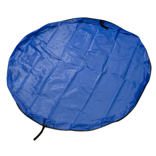 Covoras de joaca & Sac pentru jucarii, 2in1, culoare Albastra, diametru 150cm - imagine 3