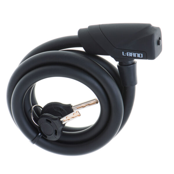 Antifurt bicicleta, Dispozitiv de blocare biciclete, spiralat, cu cheie, lungime 150cm, culoare Neagra - imagine 5