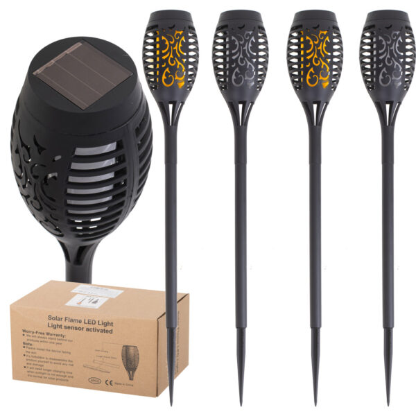 Set 4 lampi solare de gradina tip "Torta" cu 12 LED-uri - imagine 5