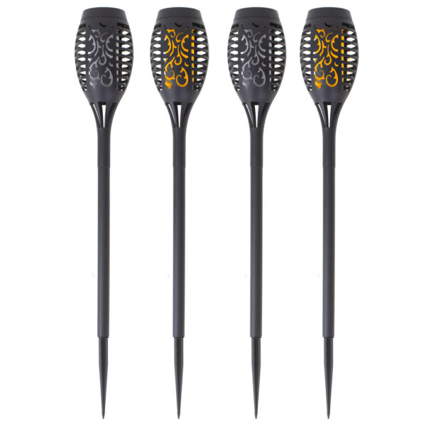 Set 4 lampi solare de gradina tip "Torta" cu 12 LED-uri - imagine 6