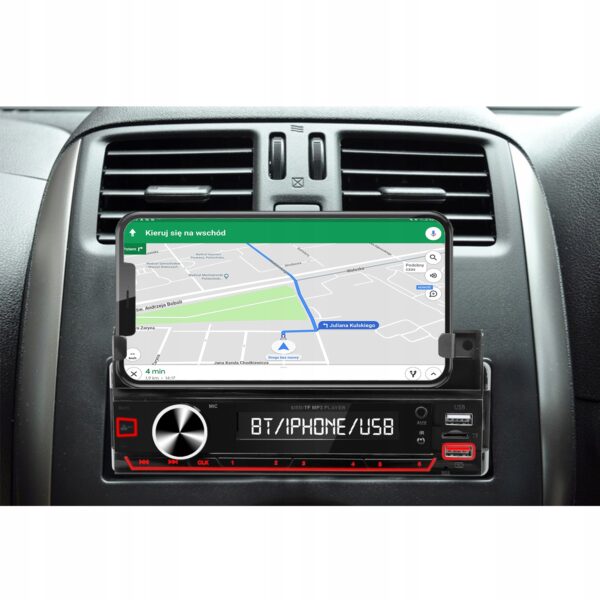 Player Auto RGB, 4 x 50W, model XBASS 7011X, cu Suport Telefon, Telecomanda pe volan, Bluetooth, Radio, MP3, AUX, Card - imagine 3