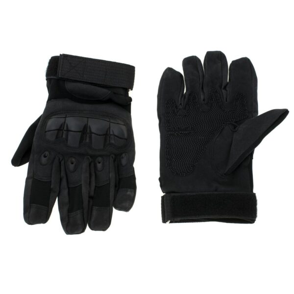 Manusi Tactice cu elemente de protectie, marime XL, cu destinatie Moto, ATV, SSV, QUAD, culoare Neagra - imagine 4
