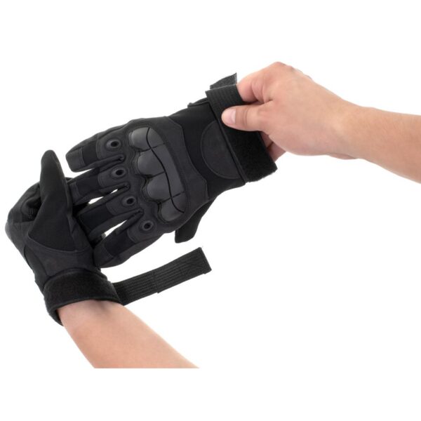 Manusi Tactice cu elemente de protectie, marime XL, cu destinatie Moto, ATV, SSV, QUAD, culoare Neagra - imagine 3