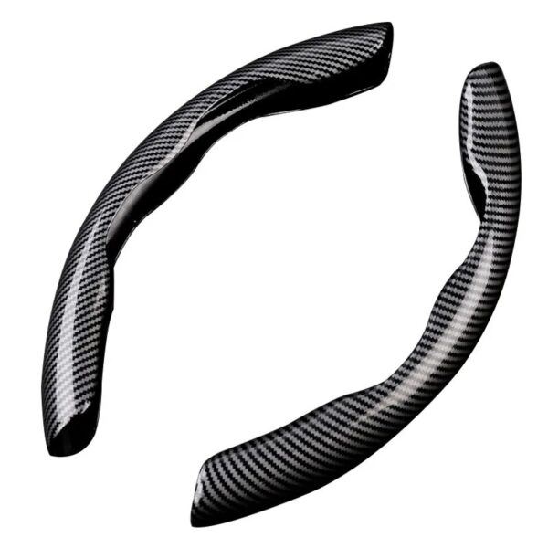 Set 2 ornamente volan finisaj CARBON NEGRU, dimensiune universala - imagine 3