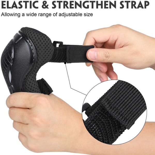 Set pentru copii, 6 x protectii pentru genunchi, coate si incheieturi (bicicleta, role, skateboard, patine) - imagine 9