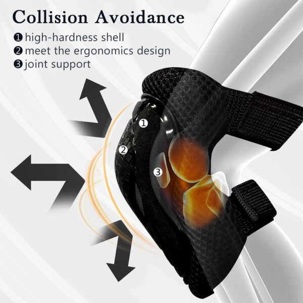 Set pentru copii, 6 x protectii pentru genunchi, coate si incheieturi (bicicleta, role, skateboard, patine) - imagine 7