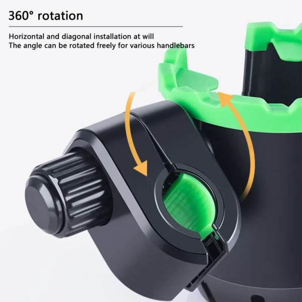 Suport 2-IN-1 pentru telefon si sticla de apa, montaj pe motocicleta, bicicleta, scuter, trotineta, carucior bebelus - imagine 3