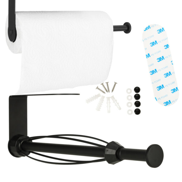 Suport rola prosop de bucatarie, culoare neagra - imagine 3