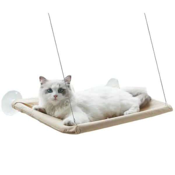 Hamac Elegant pentru pisica cu montaj pe geam, 55 x 32 cm - imagine 5