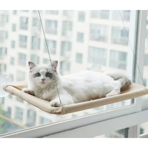 Hamac Elegant pentru pisica cu montaj pe geam, 55 x 32 cm - imagine 4