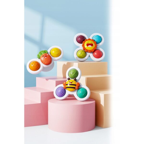 Set 3 jucarii interactive, model "POP UP SENSORY FIDGET SPINNER" pentru copii sau bebelusi - imagine 2