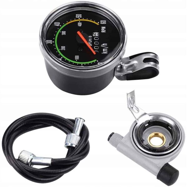 Vitezometru mecanic, "Kilometraj RETRO" waterproof pentru bicicleta - imagine 4