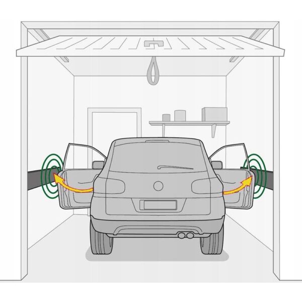 Set 2 placi de protectie coliziune portiera auto pentru garaje sau parcari, 50 x 10 cm - imagine 4