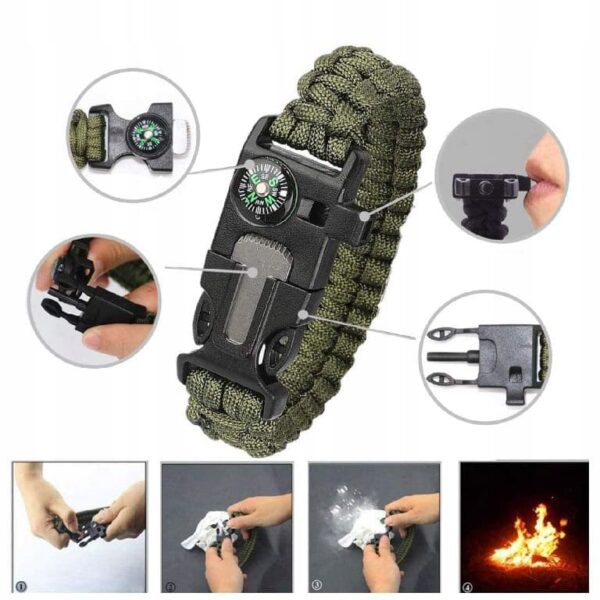 Kit complet de supravieturire format din 17 piese pentru camping, calatorii, offroad, ATV, SSV, model AVX-WT-SRV-62 - imagine 3
