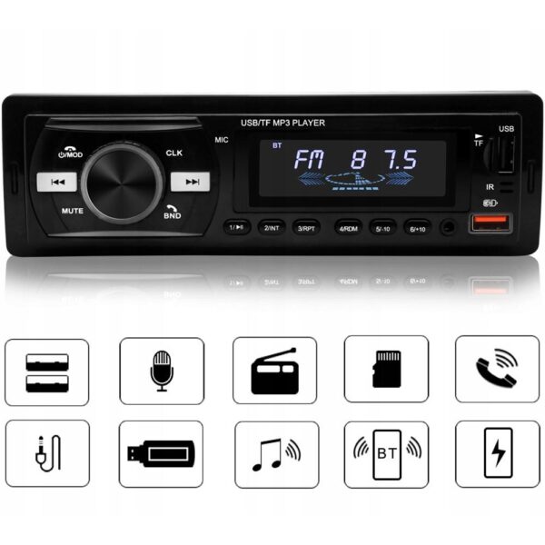 Player Auto dimensiune 1DIN, 4 x 50W, model AW1003, cu Bluetooth, Radio, MP3, AUX, Card, Telecomanda - imagine 3