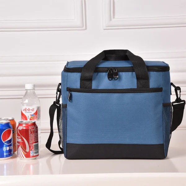 Geanta termoizolanta pentru picnic sau plaja, capacitate 16l, culoare Albastra - imagine 7