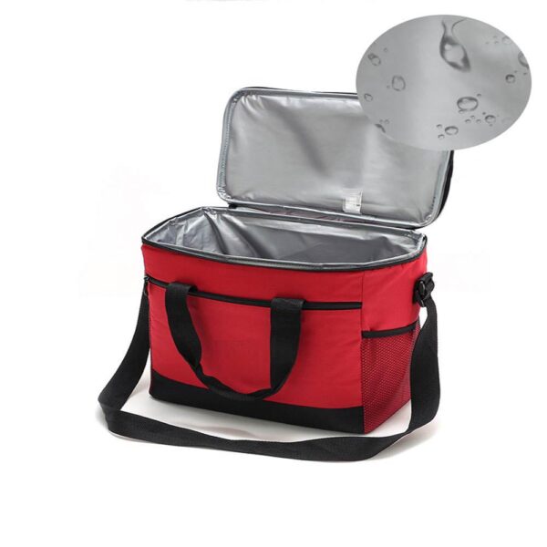 Geanta termoizolanta pentru picnic sau plaja, capacitate 16l, culoare Rosie - imagine 3
