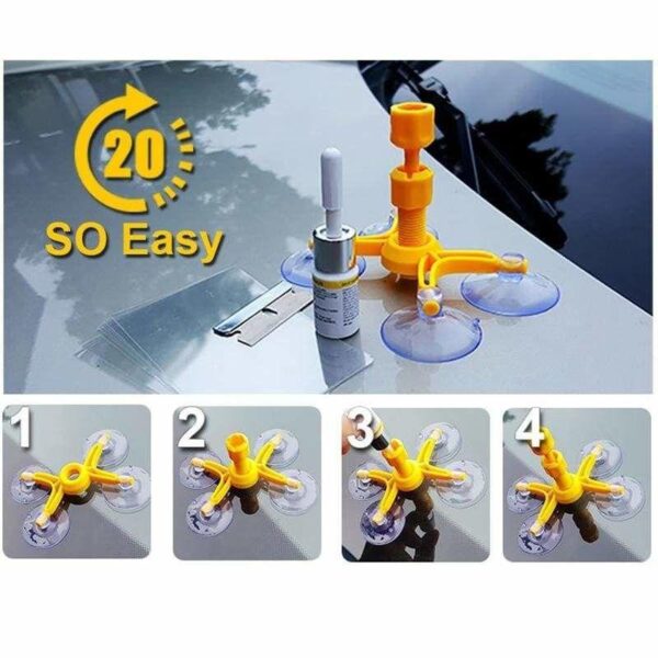 Kit reparatie parbriz cu adeziv UV, AVX-AG538C - imagine 2