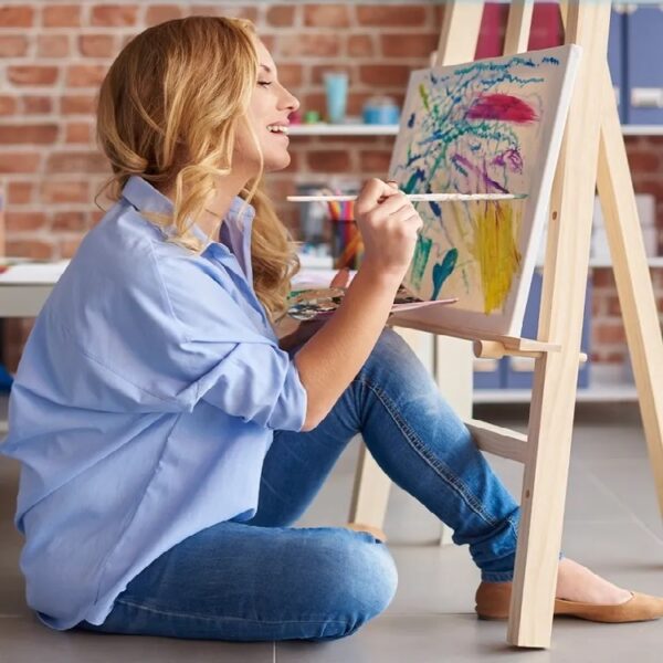 Set 3 sasiuri din lemn cu panza CANVAS pentru pictura, culoare Alb Mat, Marca AVEX - imagine 9