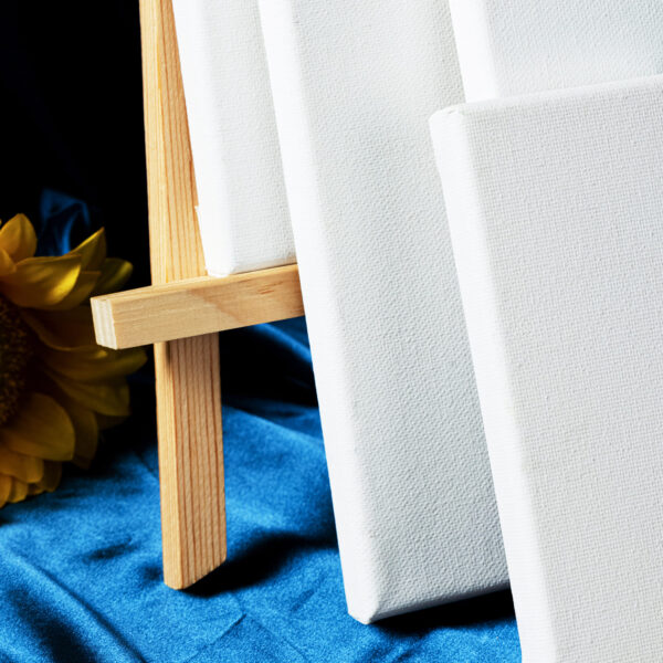 Set 3 sasiuri din lemn cu panza CANVAS pentru pictura, culoare Alb Mat, Marca AVEX - imagine 8